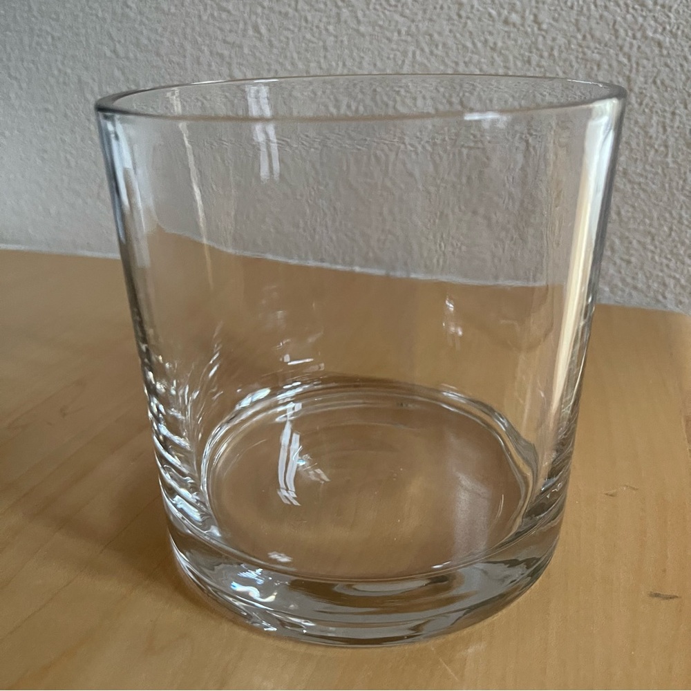 Glass Vase 5” Tall With 5” Opening For Beautiful Bouquet of Flowers
